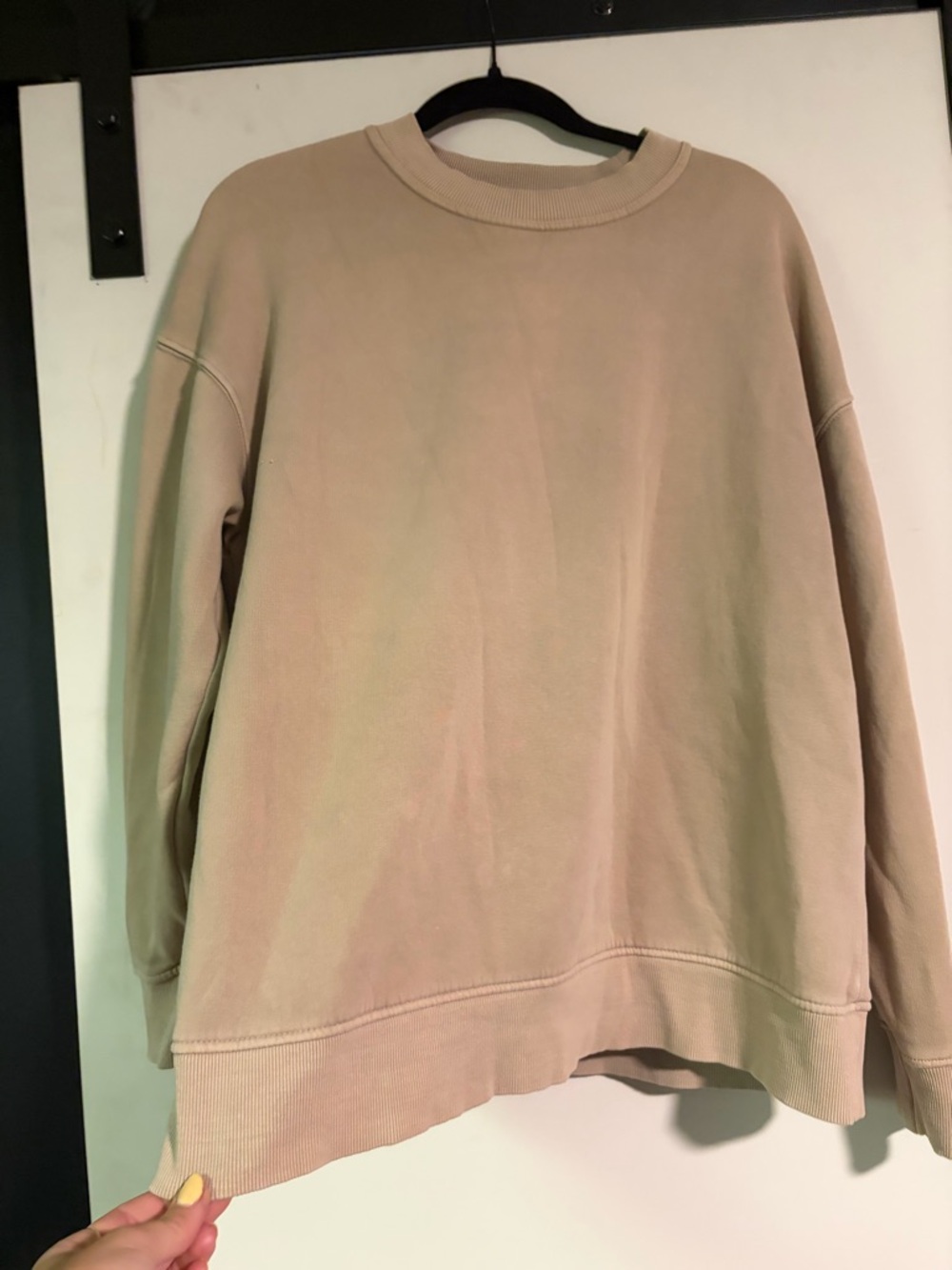 Zara Oversized Crewneck Sweater in Beige